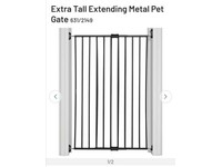 extra tall extending metal pet gate